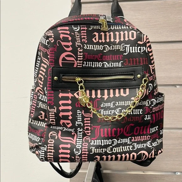 Juicy Couture | Bags | Juicy Couture Black And Pink Graphic  display picture 3
